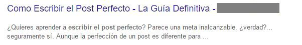 Metadescripción cortada