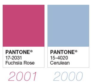 Colores del año Pantone 00-01