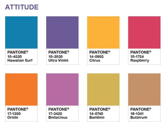 Paleta Attitude Pantone