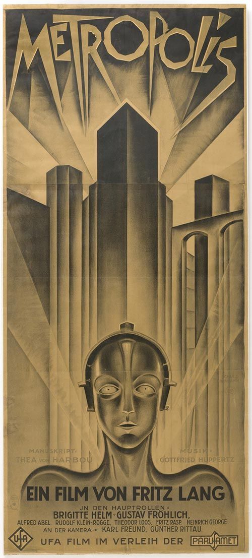 carteles diseño grafico Cartel Metropolis de schulz neudamm 1926
