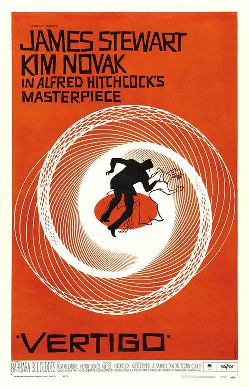 diseño de carteles Cartel de Vertigo de Saul Bass 1958