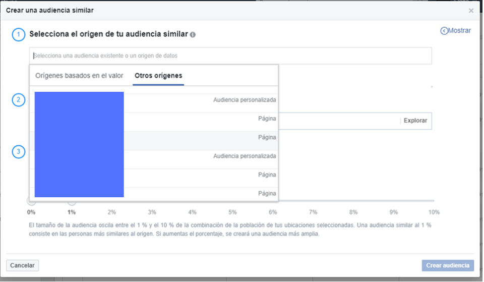 Otros orígenes audiencia similar