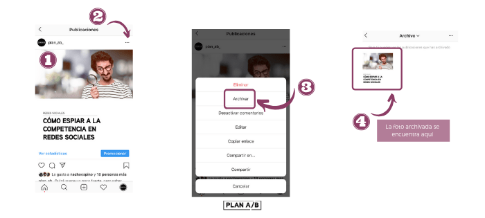 Cómo archivar fotos en Instagram