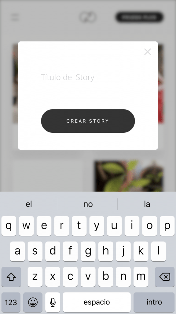 Crear story con Unfold