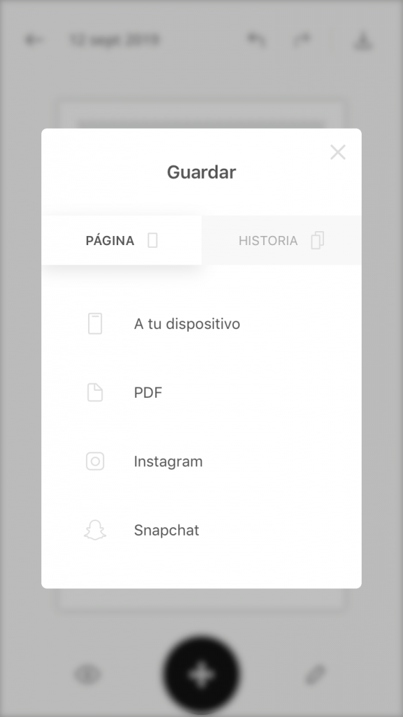 Guardar página en Unfold