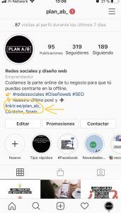 Enlace Linktree en Instagram