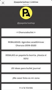 Linktree de Papelaria Shop