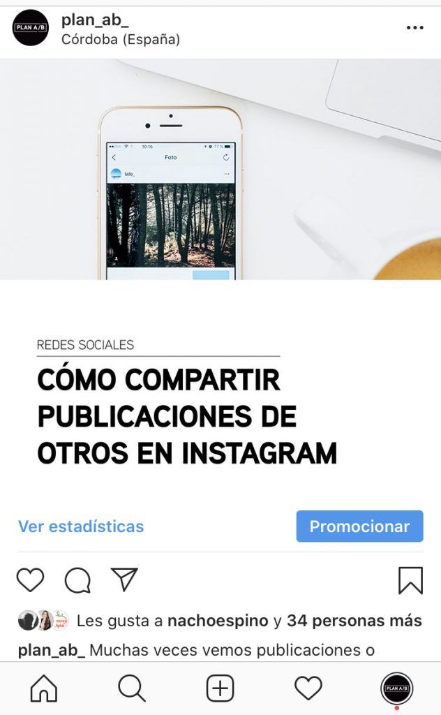 Foto Instagram con ubicación