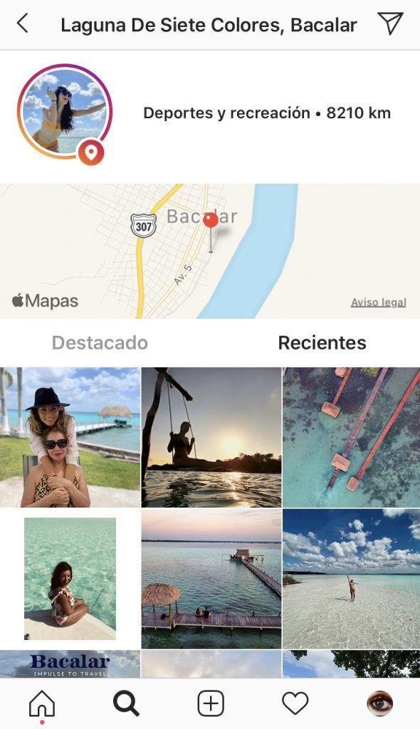 Ubicación Instagram