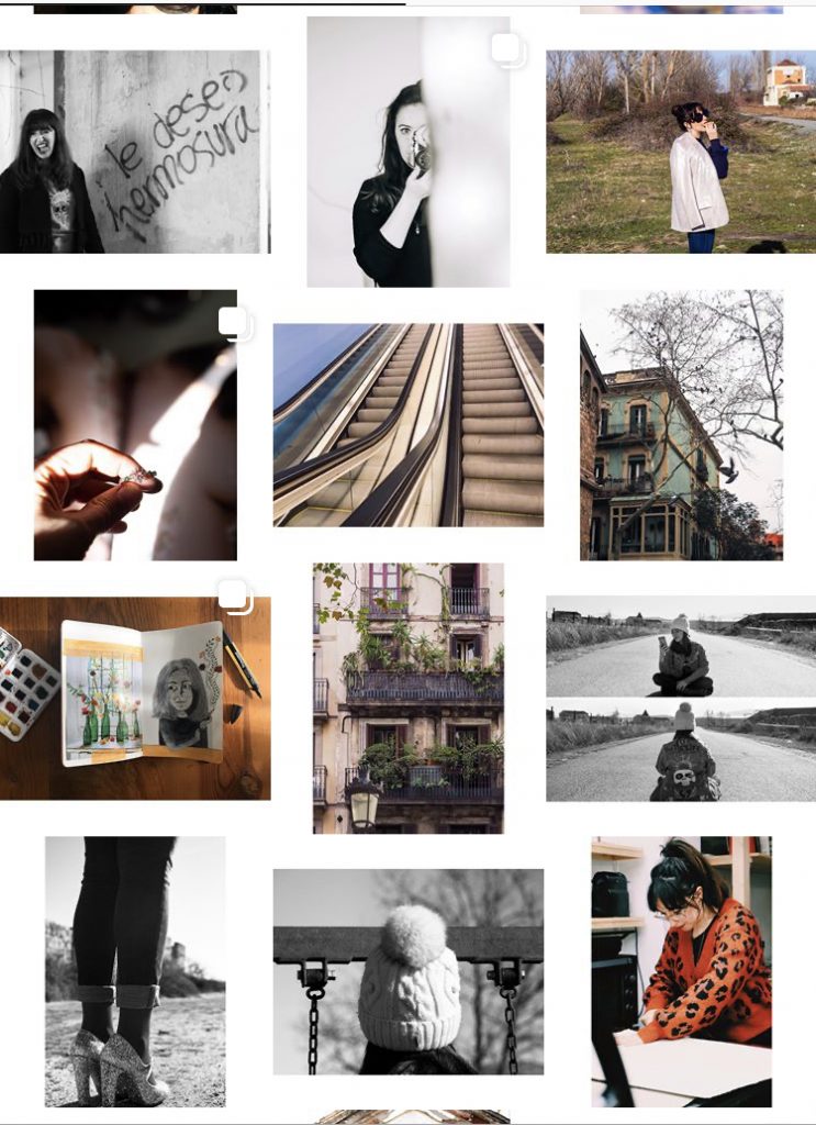 Feed Instagram con marcos blancos