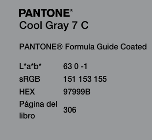 Códigos de color del Ultimate Gray